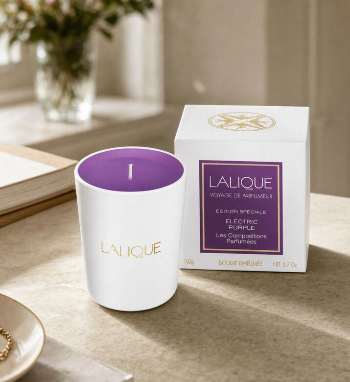 Lalique Electric Purple Scented Candle, Model View