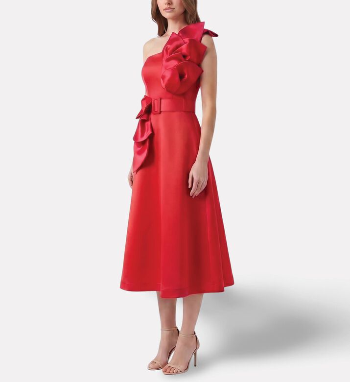 Savanna Dress Mini, Red, S, Model View