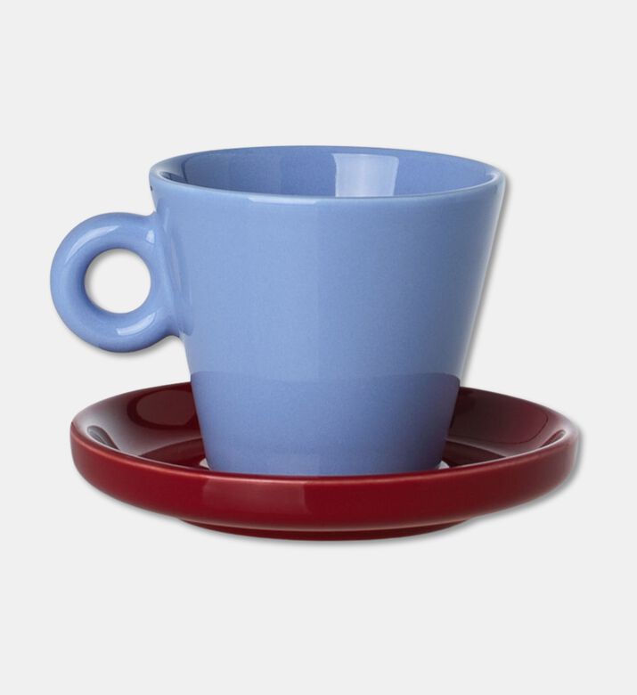 Estia Cup Espresso Echo With Saucer, Blue, 100-ml, Packshot View