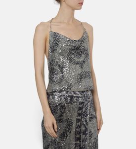 Ba and Sh Sequined Sleeveless Top, Model View