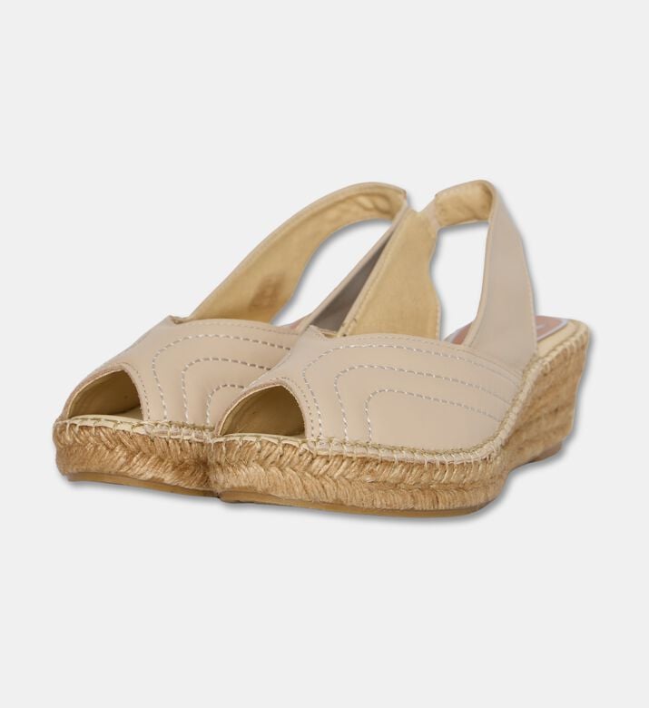 Salvi Slingback Wedge Espadrille Sandals, Beige, Eu-41, Packshot View