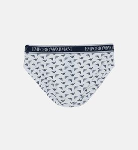 Waist Logo 3-packs Printed Briefs Set