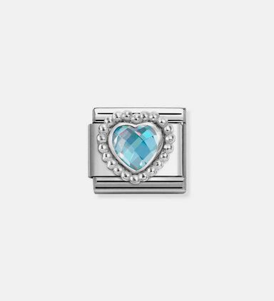 Composable Classic Link Silver Faceted Heart Charm