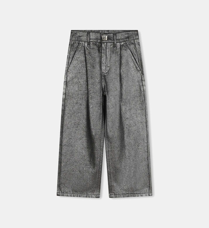 Cotton Adjustable Waist Denim Pants