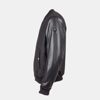 Leather Zipper University Jacket
