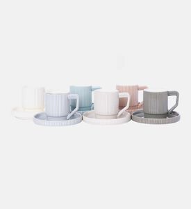 Home Deco and More Japanese 6-piece Coffee Cup Saucer Set, Packshot View
