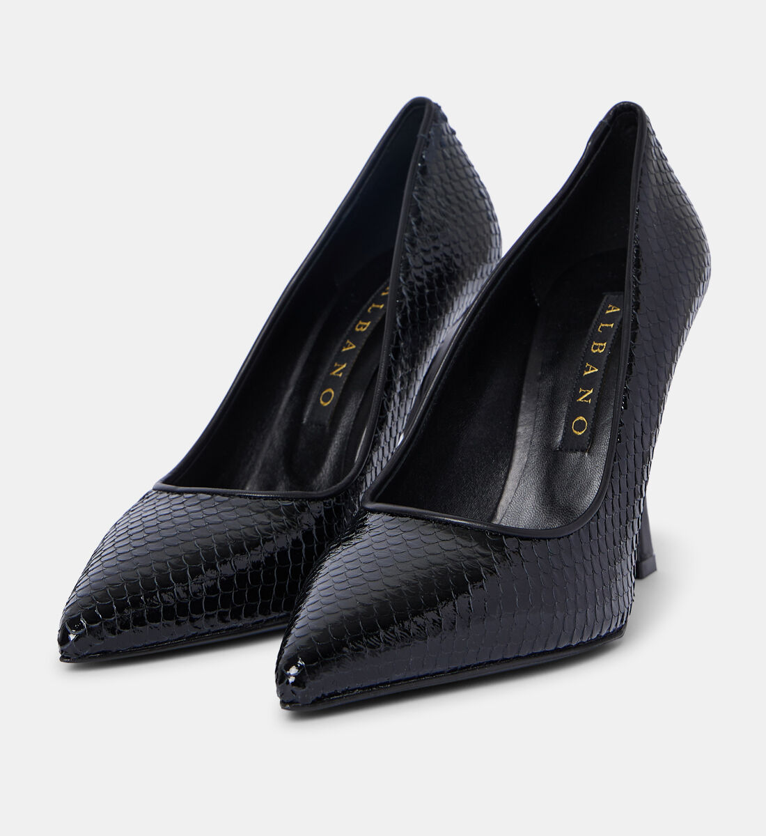 Albano High Heel Python Leather Pumps Ankles Galeries