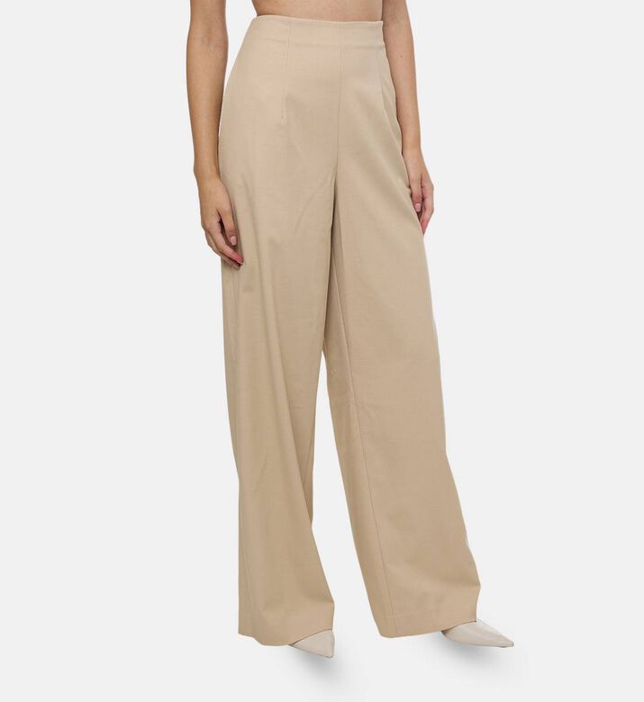 Pleated Front High-waisted Trousers