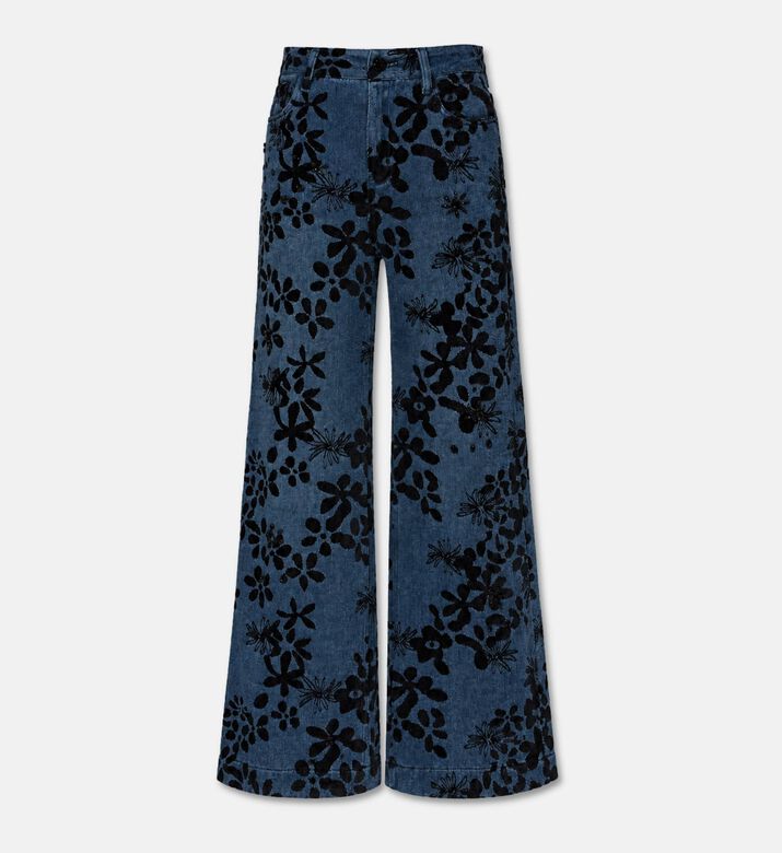 Edward Achour Paris Floral Devore Wide-leg Pants, Packshot View
