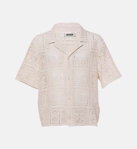 قميص بيجان غير رسمي بأكمام قصيرة