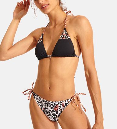 Embroidered Triangle Bikini Bra