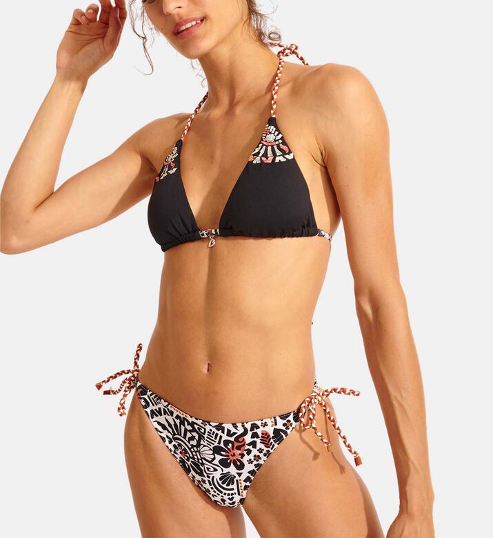 Embroidered Triangle Bikini Bra