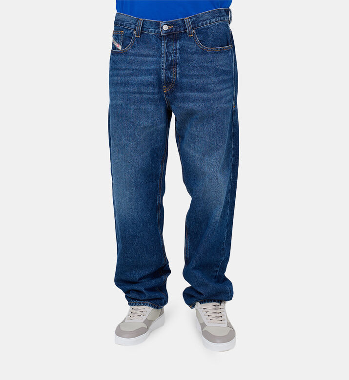 بنطال جينز بلون باهت و5 جيوب