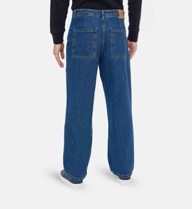 Maison Kitsune Button Closure Loose-fit Denim Pants, Model View