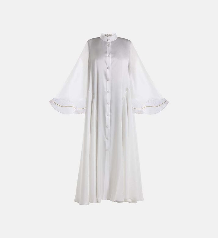 Leila Silk Satin Leaf Applique Maxi Dress Leila Silk Satin Leaf Applique Maxi Dress