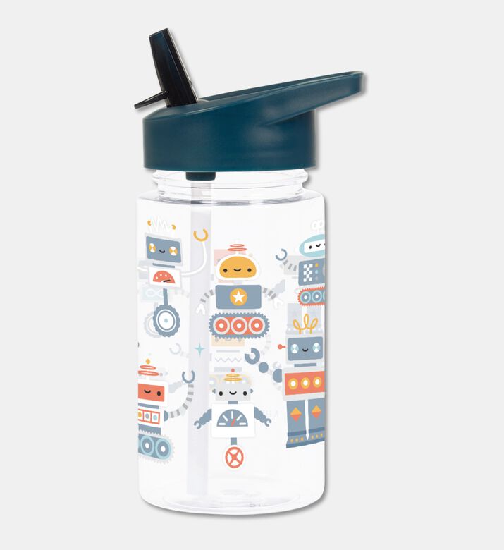 A Little Lovely Company Tritan Bottle 450ml Robots, Packshot View