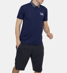 قميص بولو بياقة مخططة