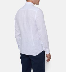 Hackett London Logo-embroidery Regular-fit Shirt, White, Xl, Model View