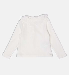 Tartine et Chocolat Ribbed Lace Collar T-shirt, Packshot View