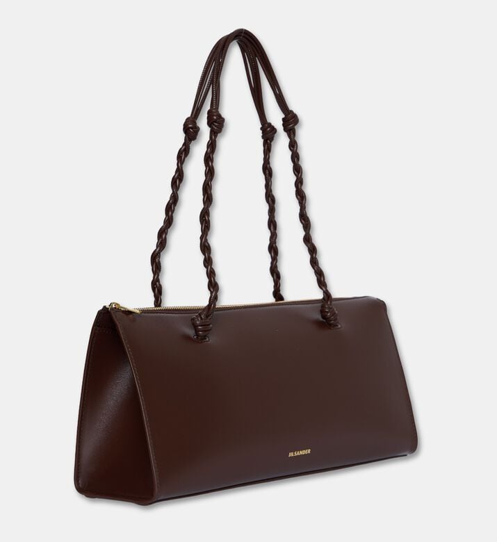Jil Sander Tangle Tent Leather Shoulder Bag, Brown, Packshot View