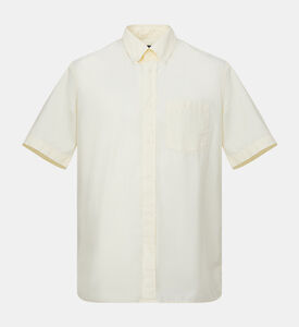 قميص بوبلين قطن بجيب على الصدر