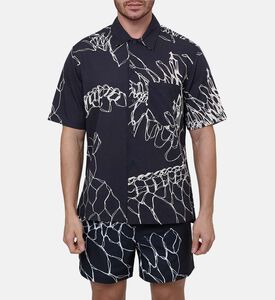 تيشيرت قصير الأكمام قطن عضوي بطبعة