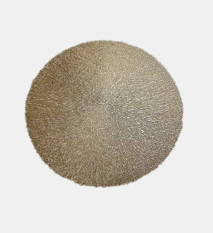 Round Gold Vinyl Placemat