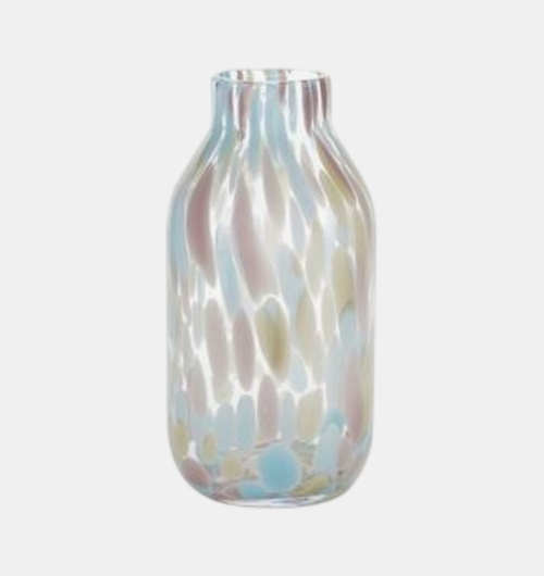 Pastel Dots Tall Glass Vase
