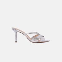 Metallic Heeled Mules