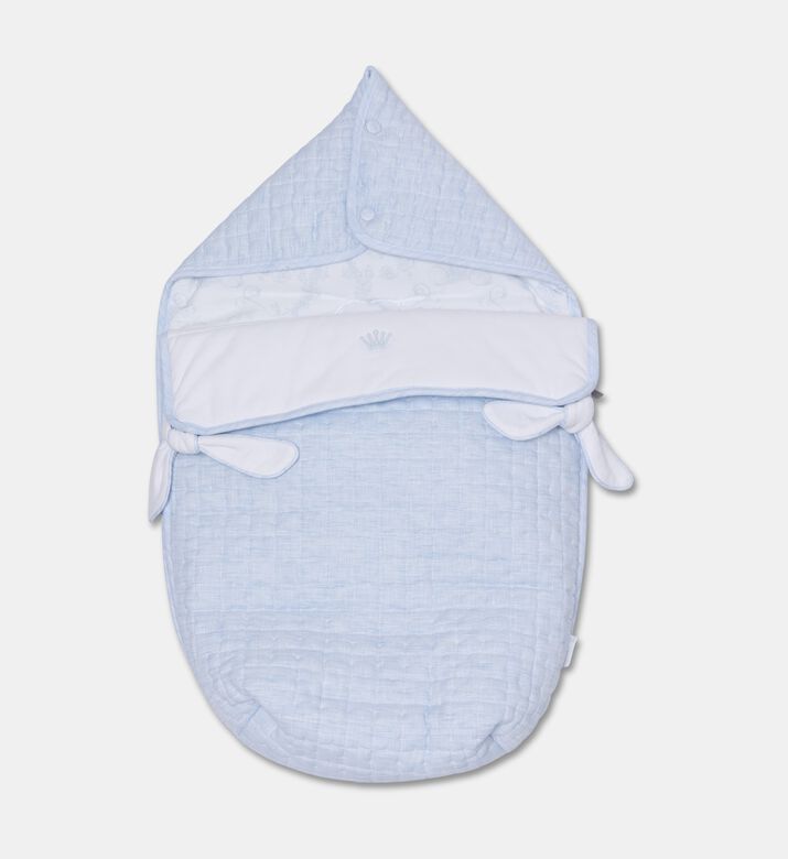 My First Collection Quilted Linen Baby Car Seat Nest, Packshot View