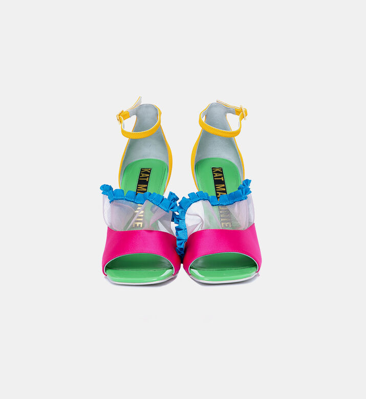 Ruffled Ribbon Sandals