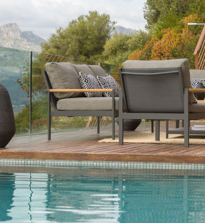 طقم صالون خشب الساج العنبر