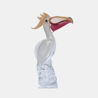Multicolored Crystal Pelican Sculpture