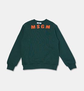 MSGM Cotton Logo-detail Crewneck Sweatshirt, Packshot View