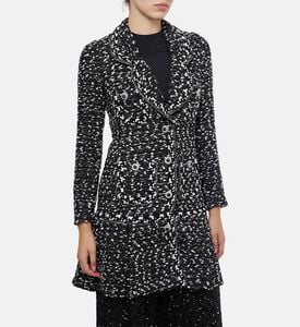 Edward Achour Paris Textured Double-breasted Coat, Model View Edward Achour Paris Textured Double-breasted Coat, Model View