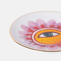 Flower Eye Gold-rimmed Plate