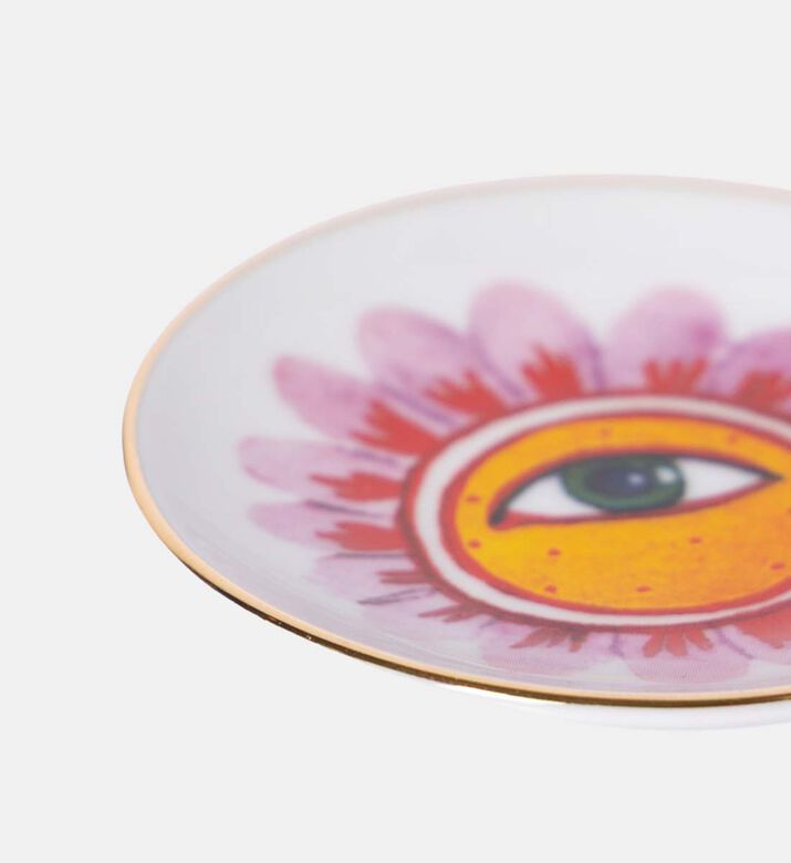 Flower Eye Gold-rimmed Plate