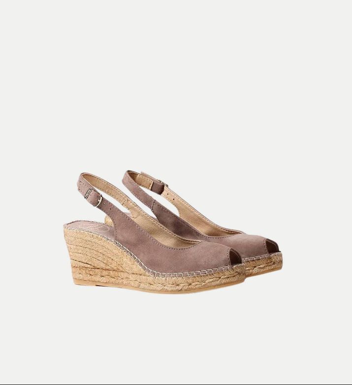 Calpe Origens Suede Open-toe High-wedge Espadrille