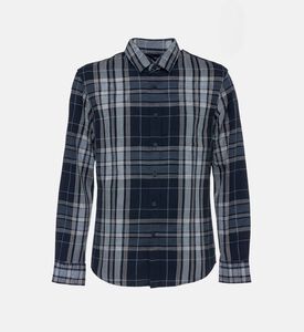 Vince Checkered Long-sleeve Shirt, Green, M, Packshot View