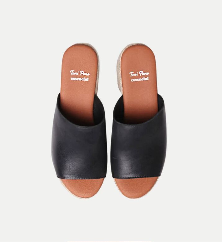 Andrea Leather Platform Wedge Sandals