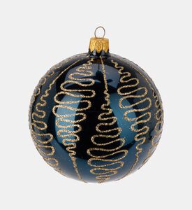 Home Deco and More Ball Xmas Glass, Dark-blue, Packshot View