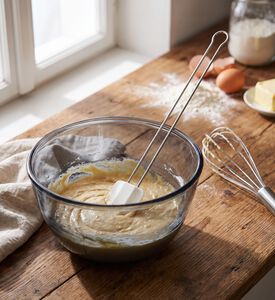 Rosle Silicone Long Handle Spatula, White, Model View