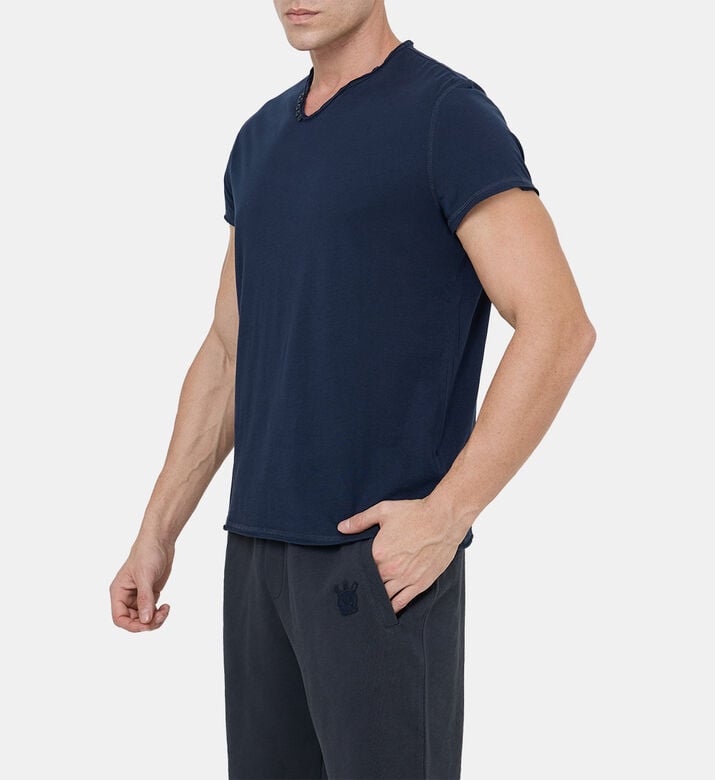 Monastir Photoprint Henley-collar T-shirt