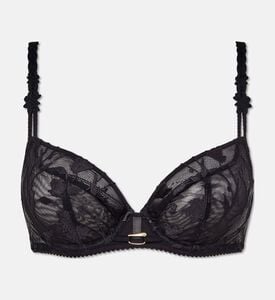 Chantelle Floral-embroidery Bra, Black, 90, C, Packshot View
