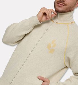 Marant Homme Sergio Intarsia Logo Ribbed Cardigan, Model View