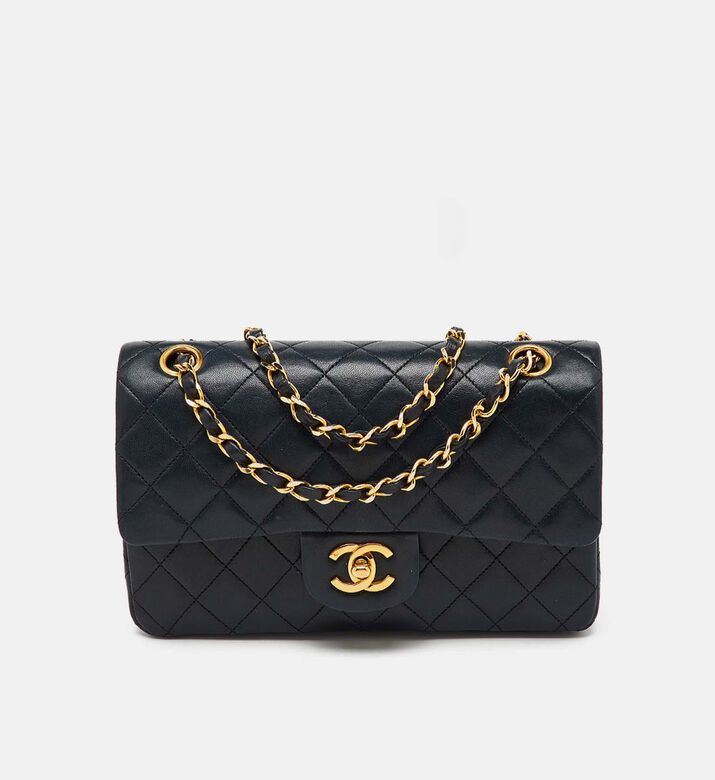 Chanel Quilted Leather Small Classic Double Flap Bag Preowned