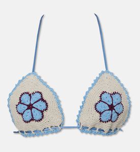 Leslie Amon Floral Crochet Adjustable Triangle Top, Packshot View