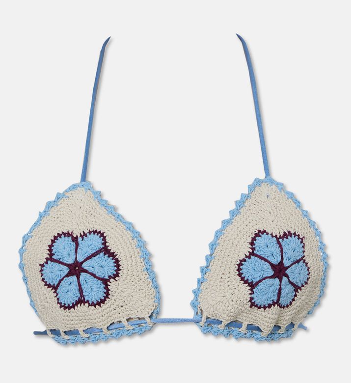 Leslie Amon Floral Crochet Adjustable Triangle Top, Packshot View