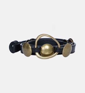 Oversized Antique Gold-tone Oval Studs Curved Buckle Belt Oversized Antique Gold-tone Oval Studs Curved Buckle Belt