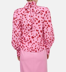 Rowen Rose Ruched Raglan Sleeves Blouse, Model View Rowen Rose Ruched Raglan Sleeves Blouse, Model View